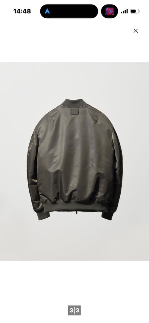 ➕J ハイブリッドダウン　オーバーサイズMA-1 ブラック