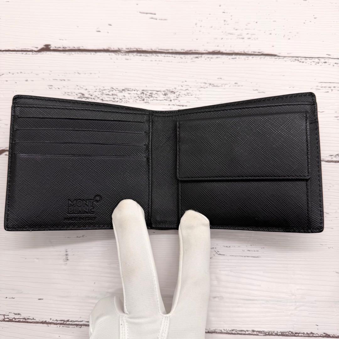 【新品・未使用】 モンブラン　折り財布　ケース　レザー　総柄