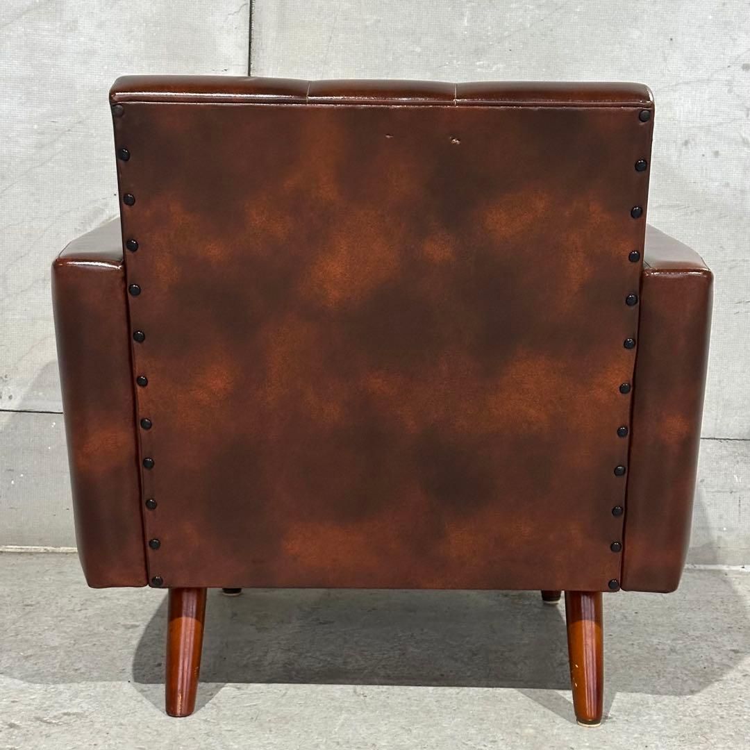 ✦70s✦ ヴィンテージ ソファー ダイヤステッチ レトロ 喫茶店スタイル　合皮