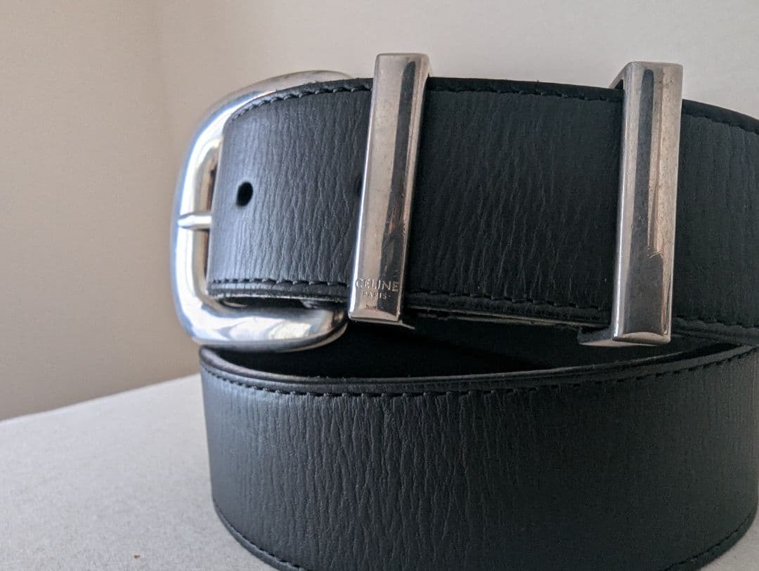 美品 CELINE ラージ 35MM ウエスタンベルト 80 エディスリマン