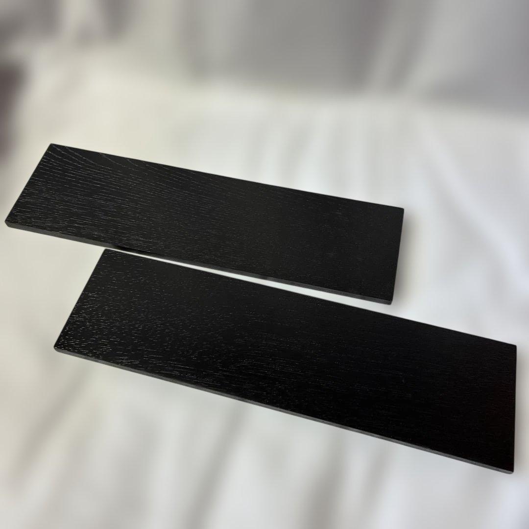 会津漆器 花器セット 黒 芍薬　花瓶 花生 角型 会津塗り 木繊 台付　漆器