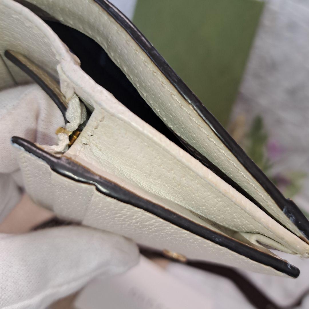 ✨️超美品✨️GUCCI 折財布　マーモントインターロッキング 白　箱.保存袋付