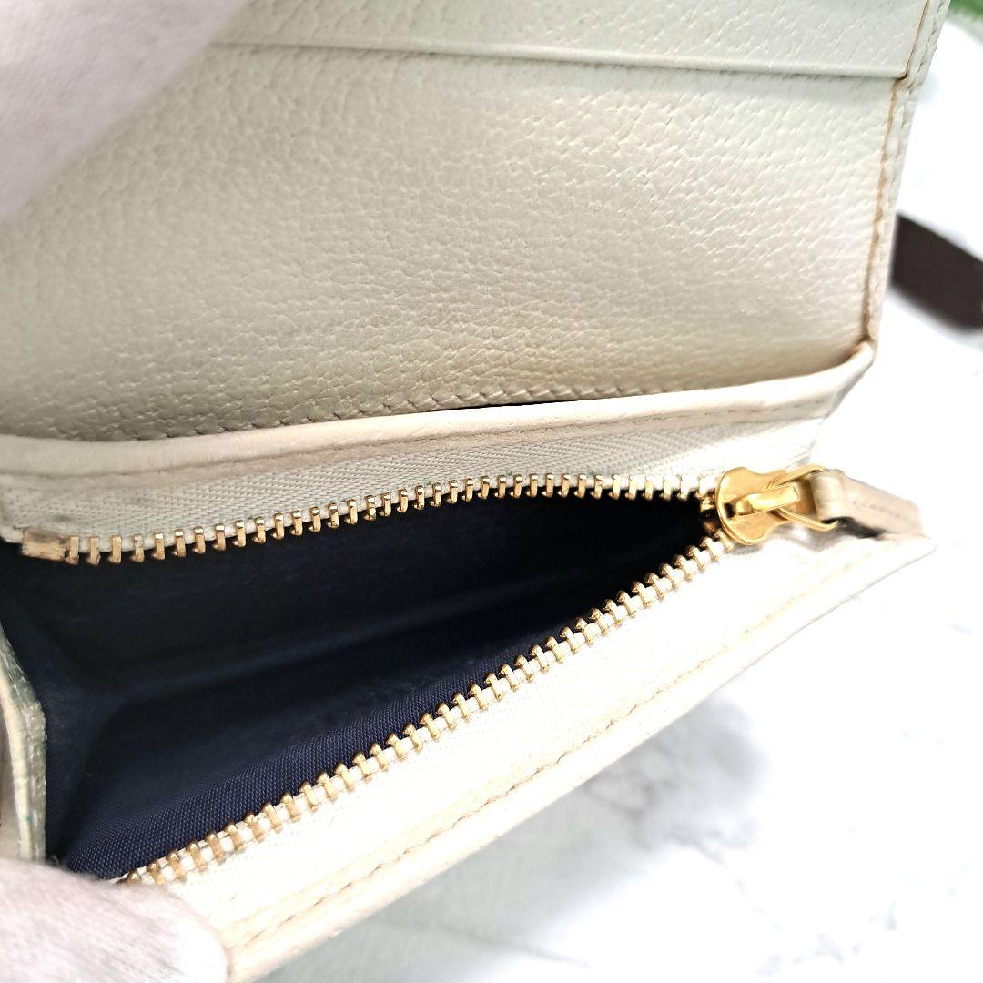 ✨️超美品✨️GUCCI 折財布　マーモントインターロッキング 白　箱.保存袋付