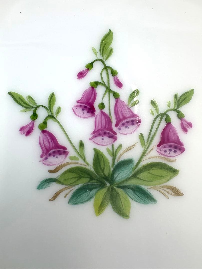 未使用保管品　アウガルテン フラワー 絵変り金彩 ミニプレート 小皿豆皿　7枚