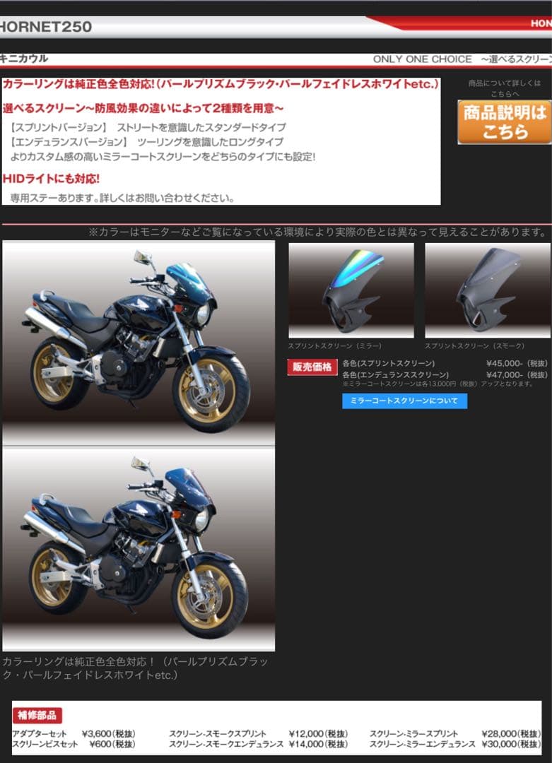 希少 ホーネット FORCE-Dエンデュランスバージョン ビキニカウル