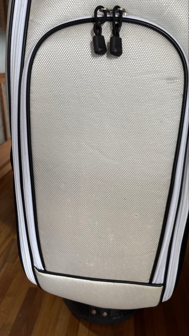 【Mr-K】HONMA キャディバッグ ホワイト/ブラック フード付き