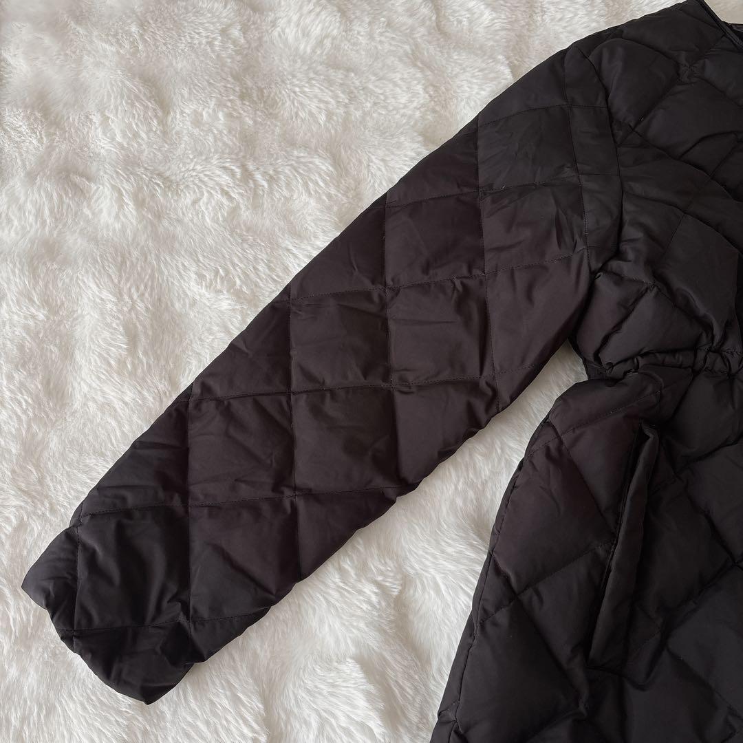 TAION × NOLLEY'S 別注 ウエスト切替えノーカラーダウン ブラック