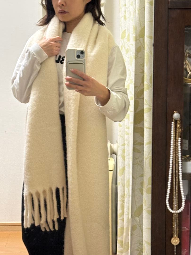 アソースメレ　ウールアルパカチャンキーフリンジストール