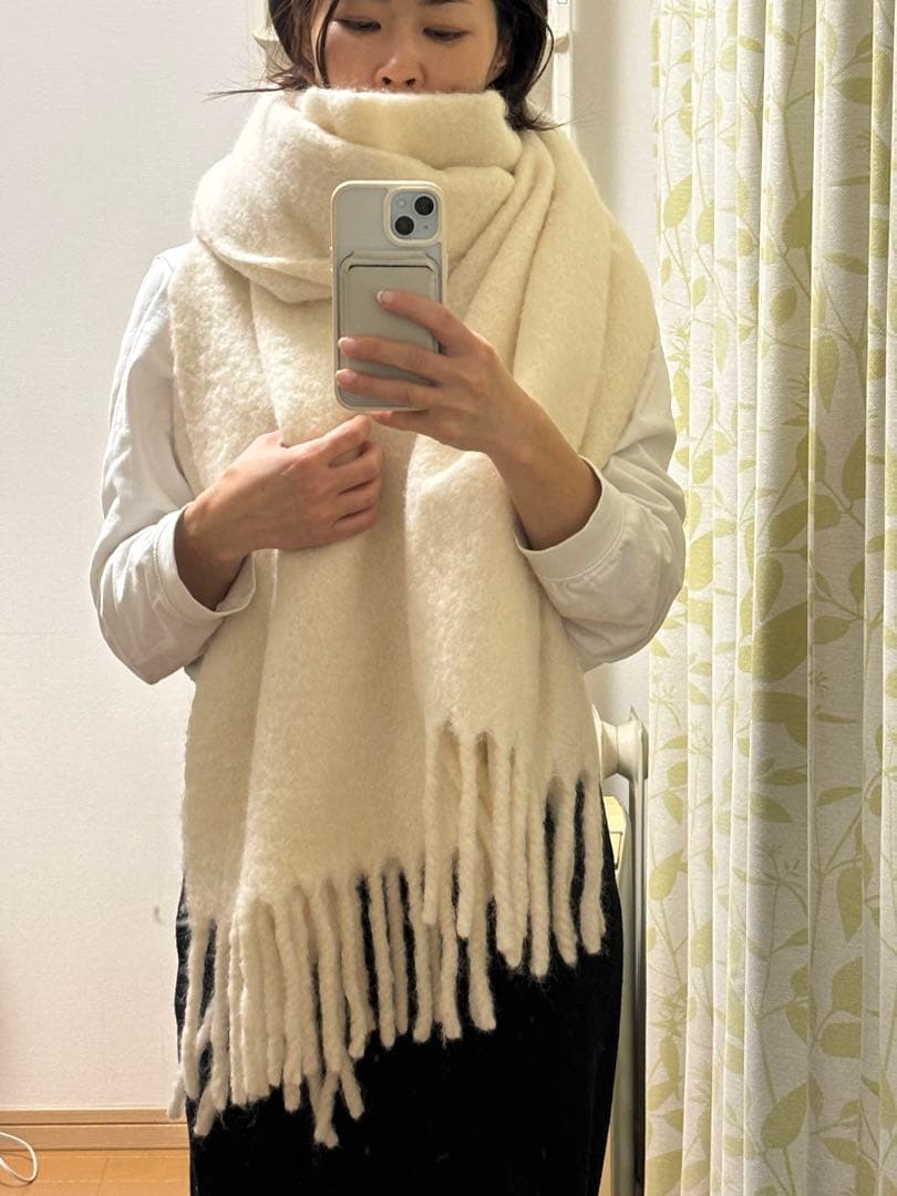 アソースメレ　ウールアルパカチャンキーフリンジストール