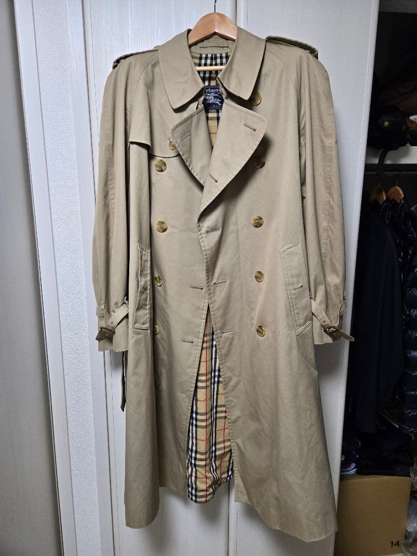 【Burberrys】美品80s~英国製トレンチコート　ベージュ　バーバリー