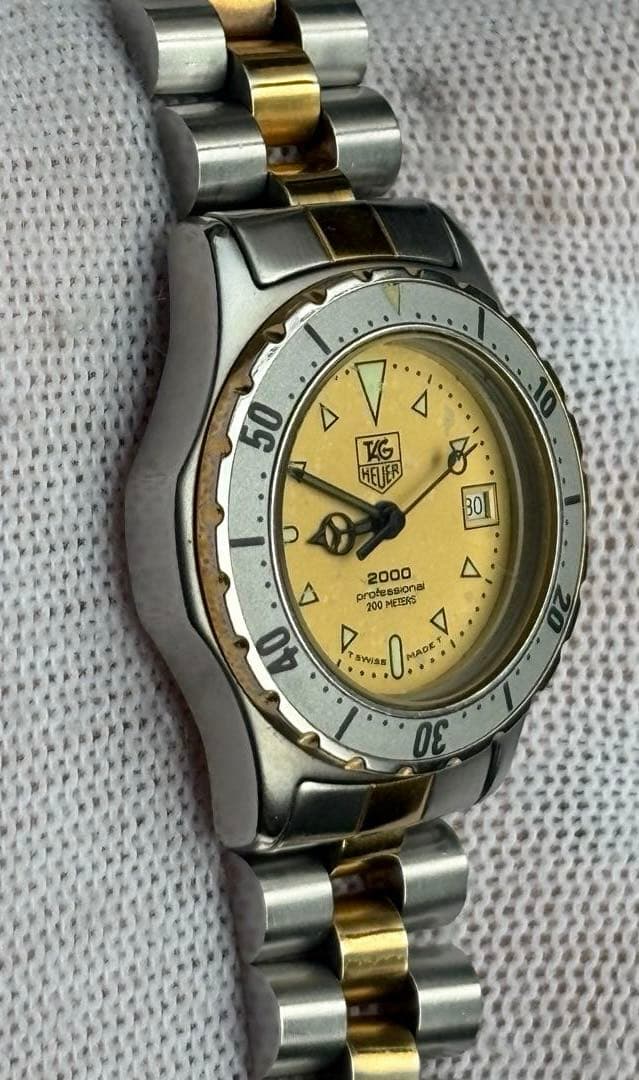 稼働 TAG HEUER 974.008 2000タグホイヤー イエロー