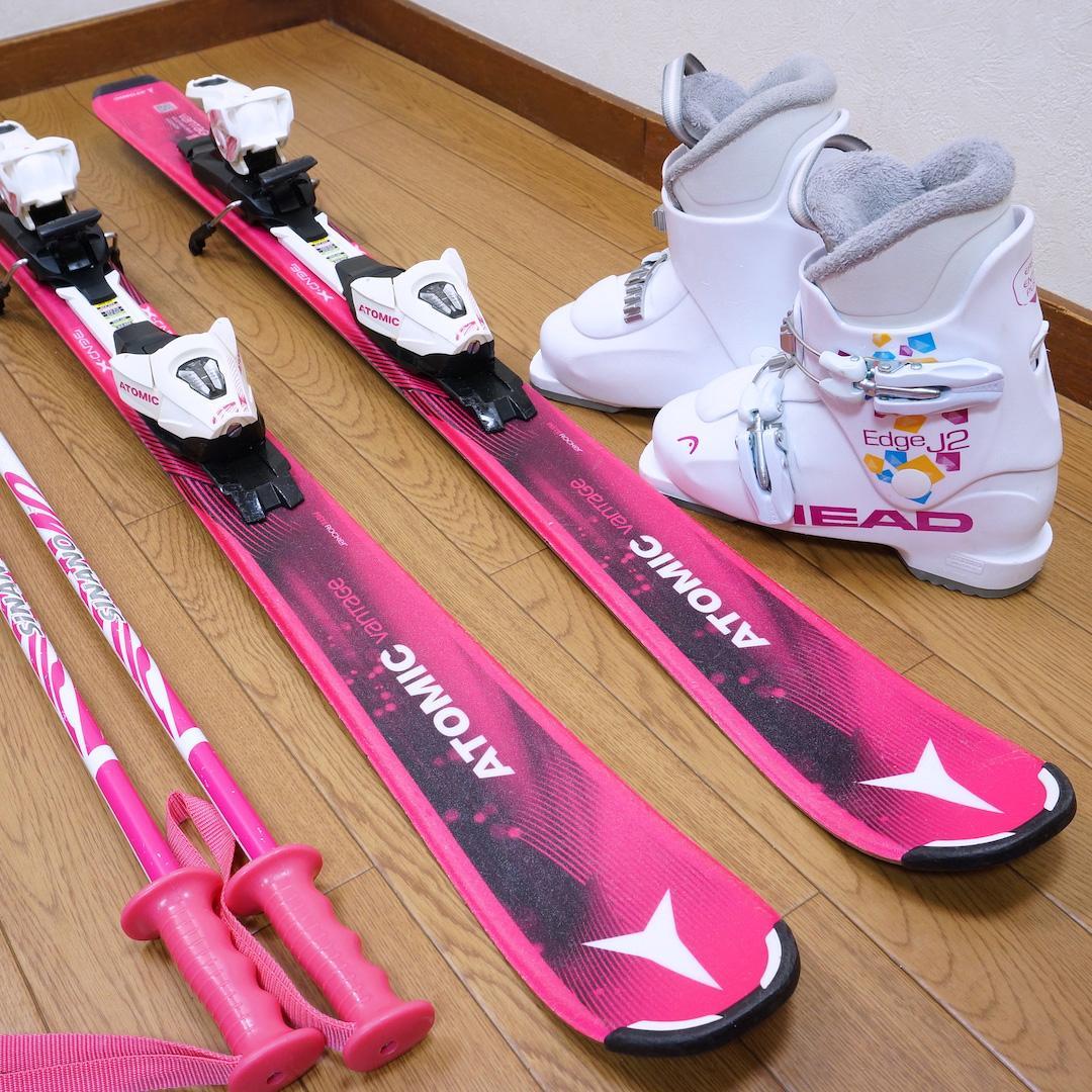 メンテ済 110cm 靴20.5cm ATOMIC スキーセット