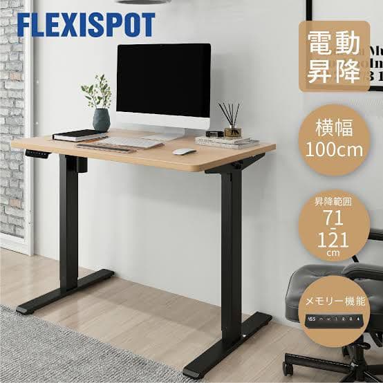 FlexiSpot EF1 昇降式デスク 100×60センチ