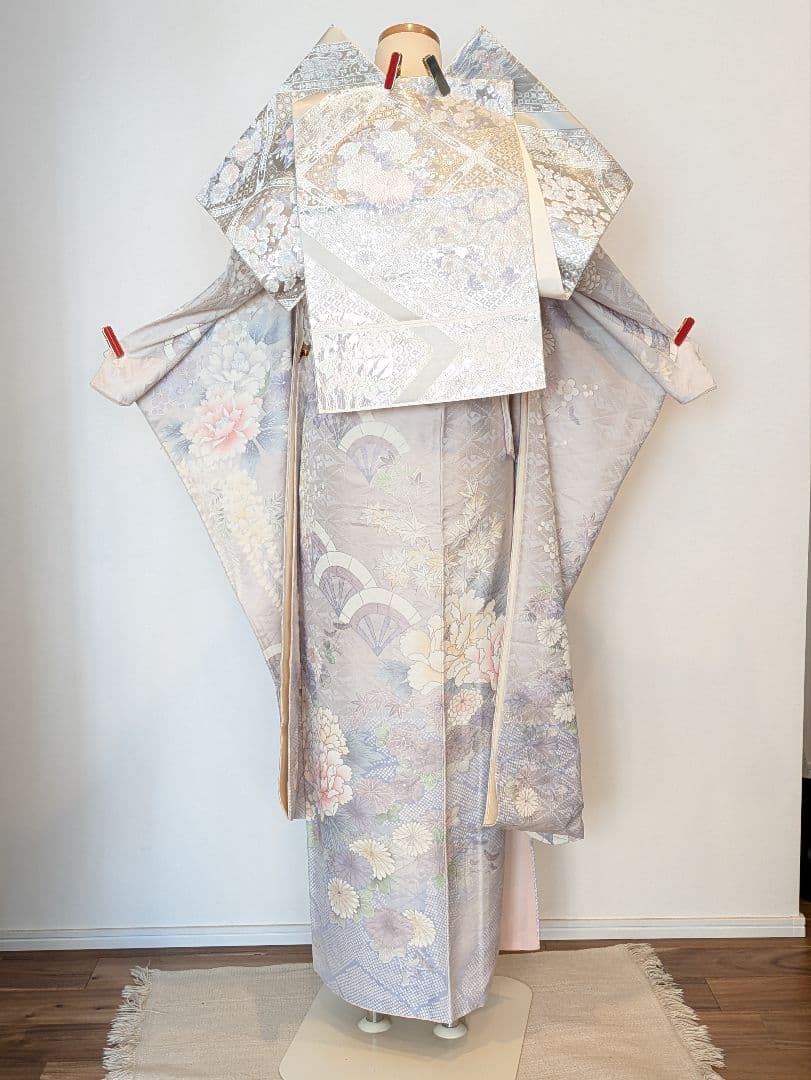 振袖フルセット 身丈162.5裄65 豪華振袖 薄紫 銀彩 正絹 逸品 成人式