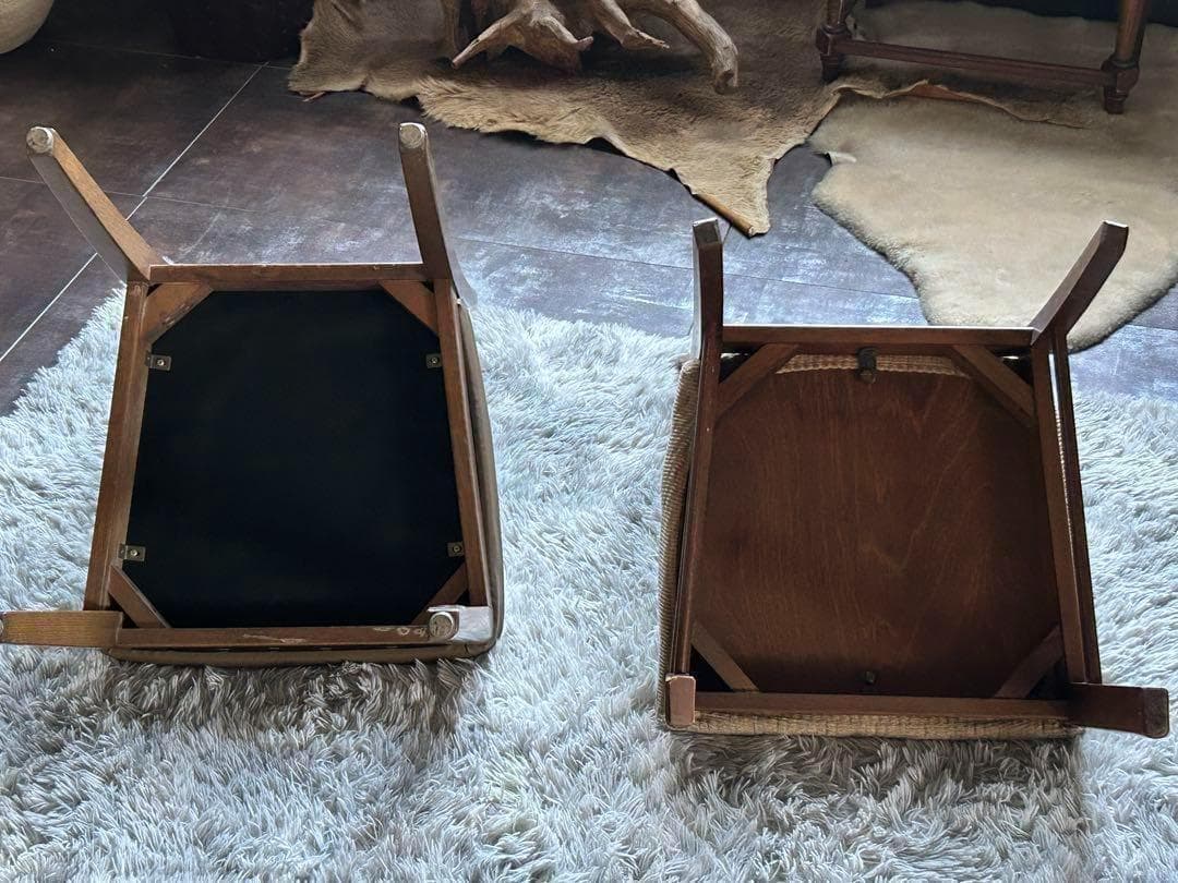 飛騨産業　マルニ木工　ヴィンテージチェア　ラタンバックチェア　2脚セット　H