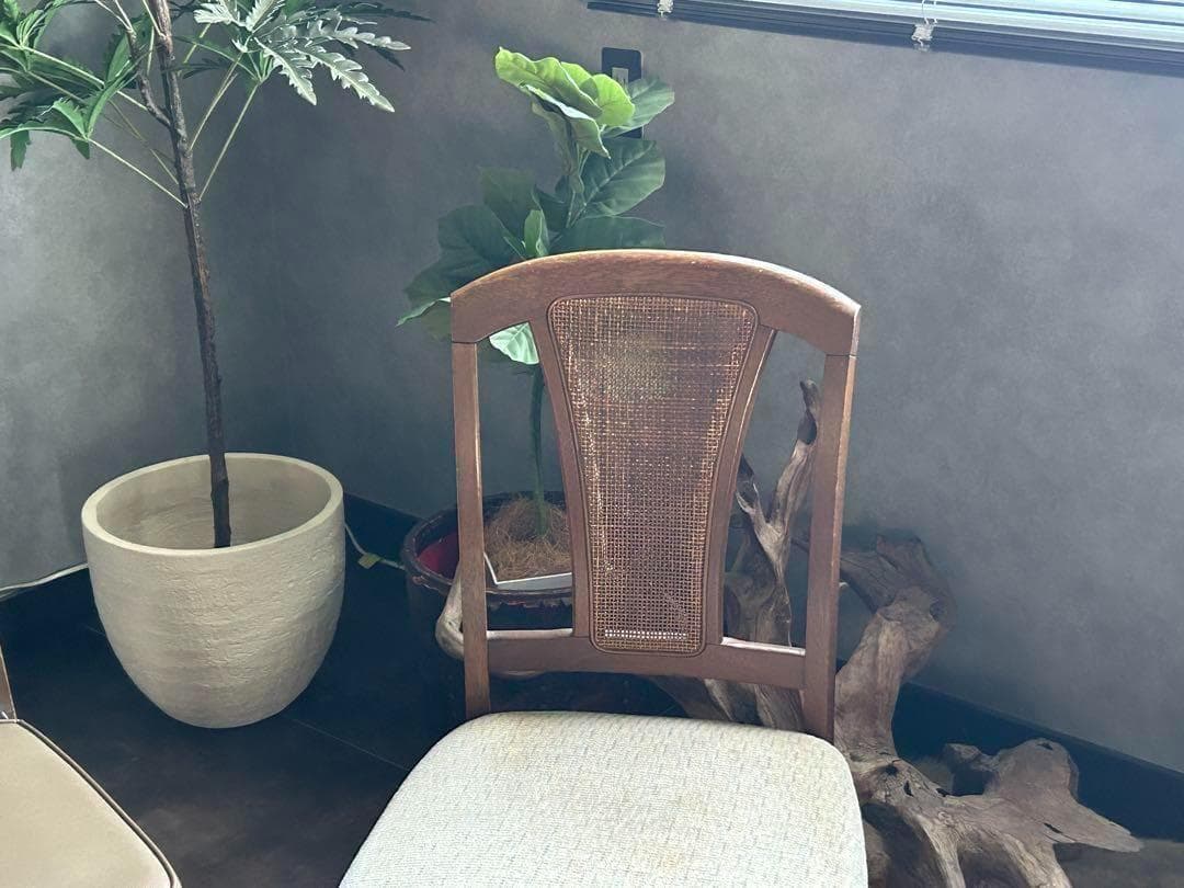 飛騨産業　マルニ木工　ヴィンテージチェア　ラタンバックチェア　2脚セット　H