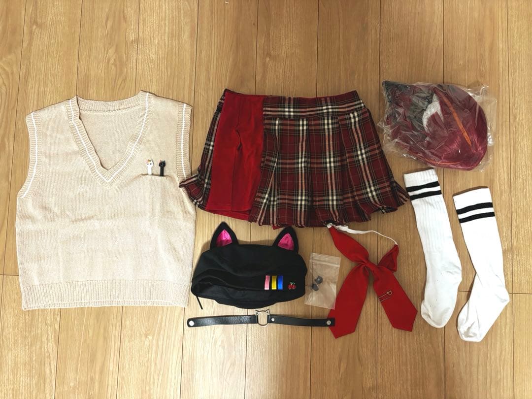1/7迄 ひなの 猫汰つな ぶいすぽっ 制服 コスプレ衣装 ウィッグ