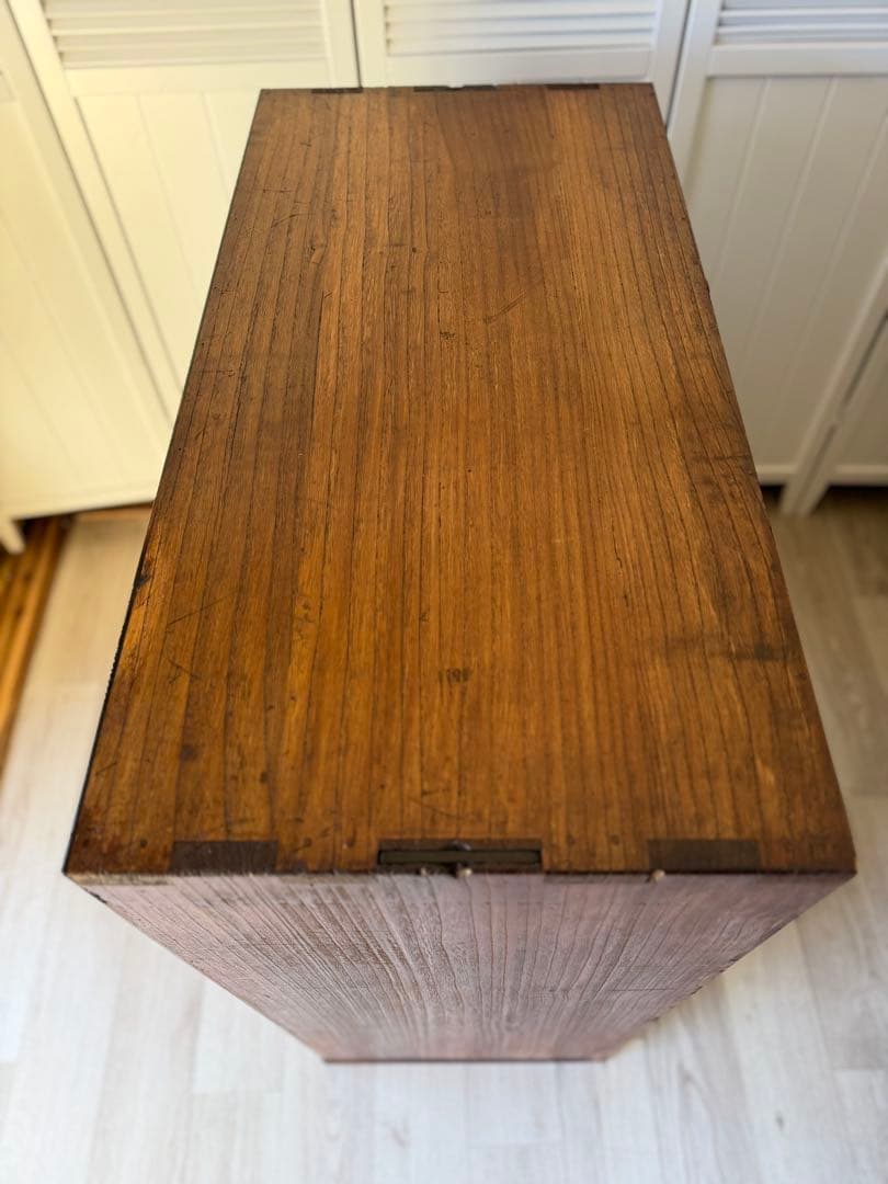 水屋箪笥 茶箪笥 飾り棚 レトロ 木製 古家具 和箪笥 アンティーク家具 桐 漆