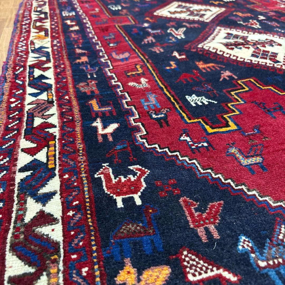 手織りペルシャ絨毯　美品　284×105 ラグカーペット シャハレババク