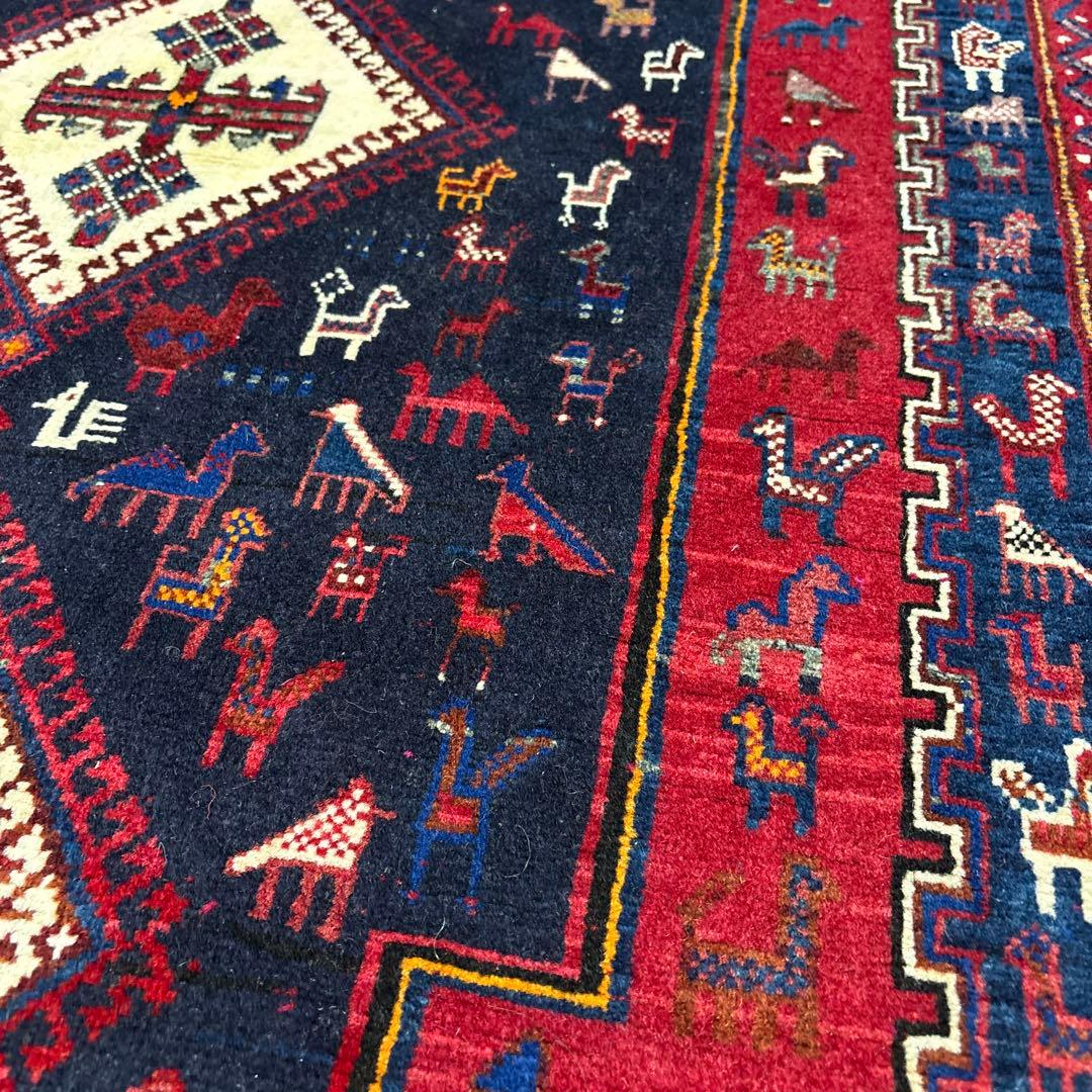 手織りペルシャ絨毯　美品　284×105 ラグカーペット シャハレババク