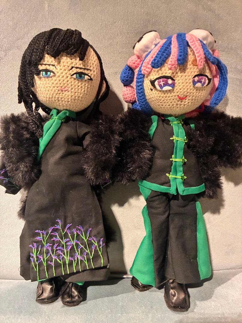 ひよりページ　セミオーダー　関節可動式　あみぐるみドール　2体