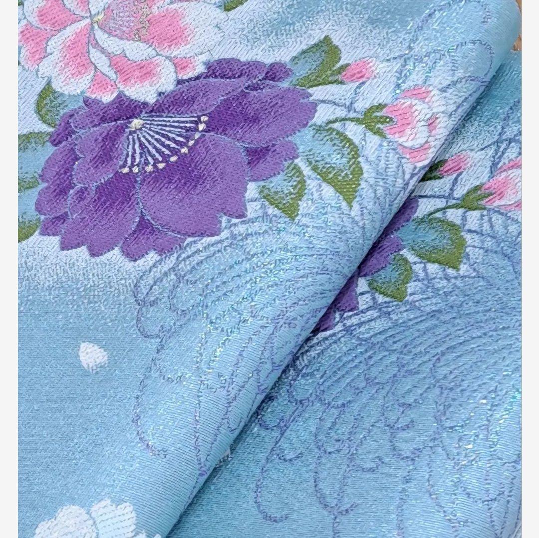 専用 長襦袢セット 正絹振袖 ブルーラメ入り金彩辻ヶ花 成人式 に最適