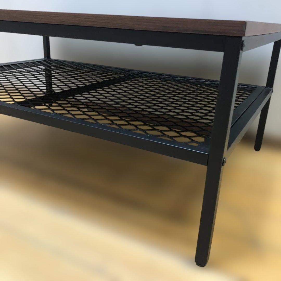 ローテーブル センターテーブル 木目調 インダストリアル 260122-1