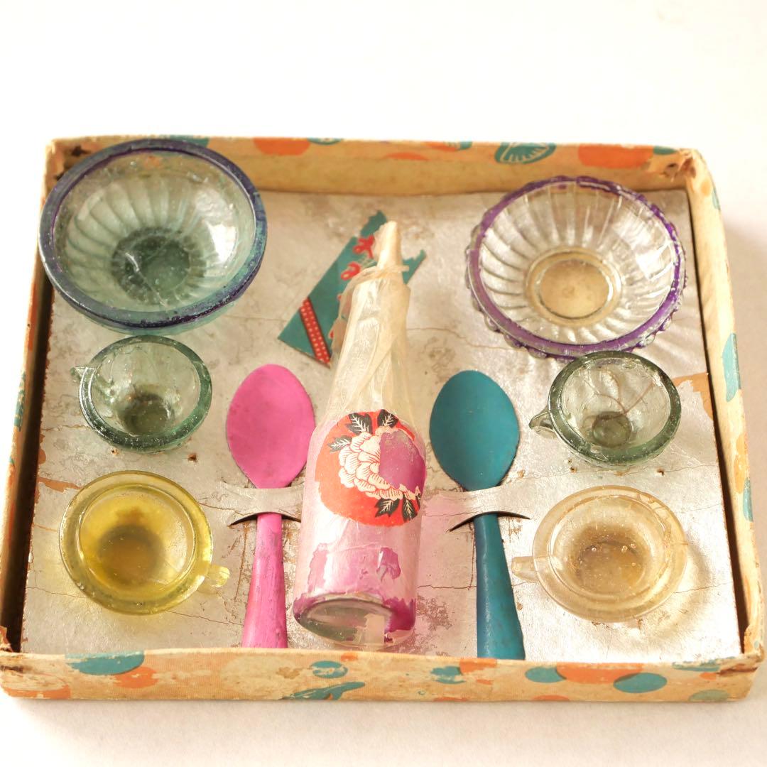 ままごとガラス 元箱付き　レトロ ペロペロ