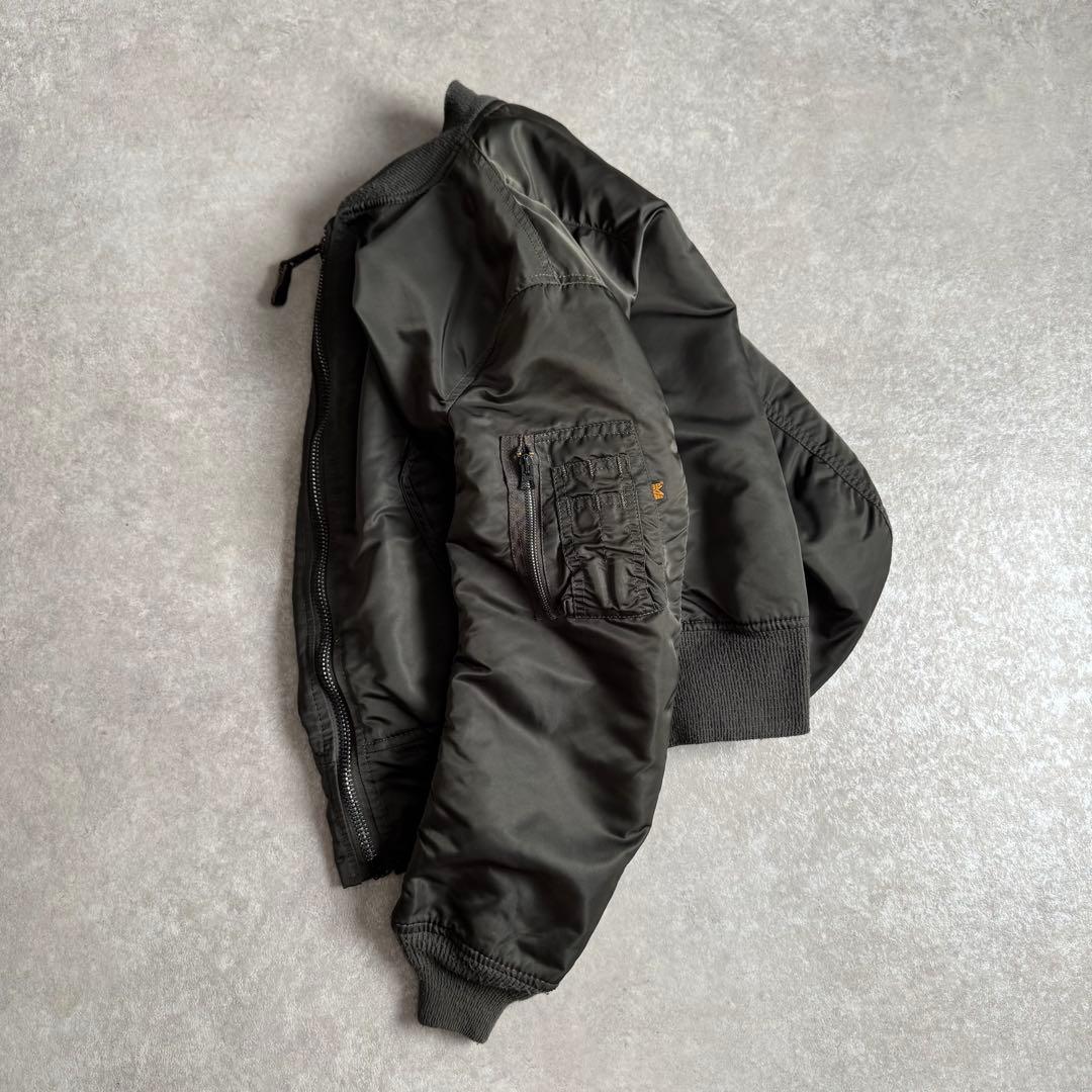 90s USA製 ALPHA \"GROUND CREW\" MA-1 MA1 XS