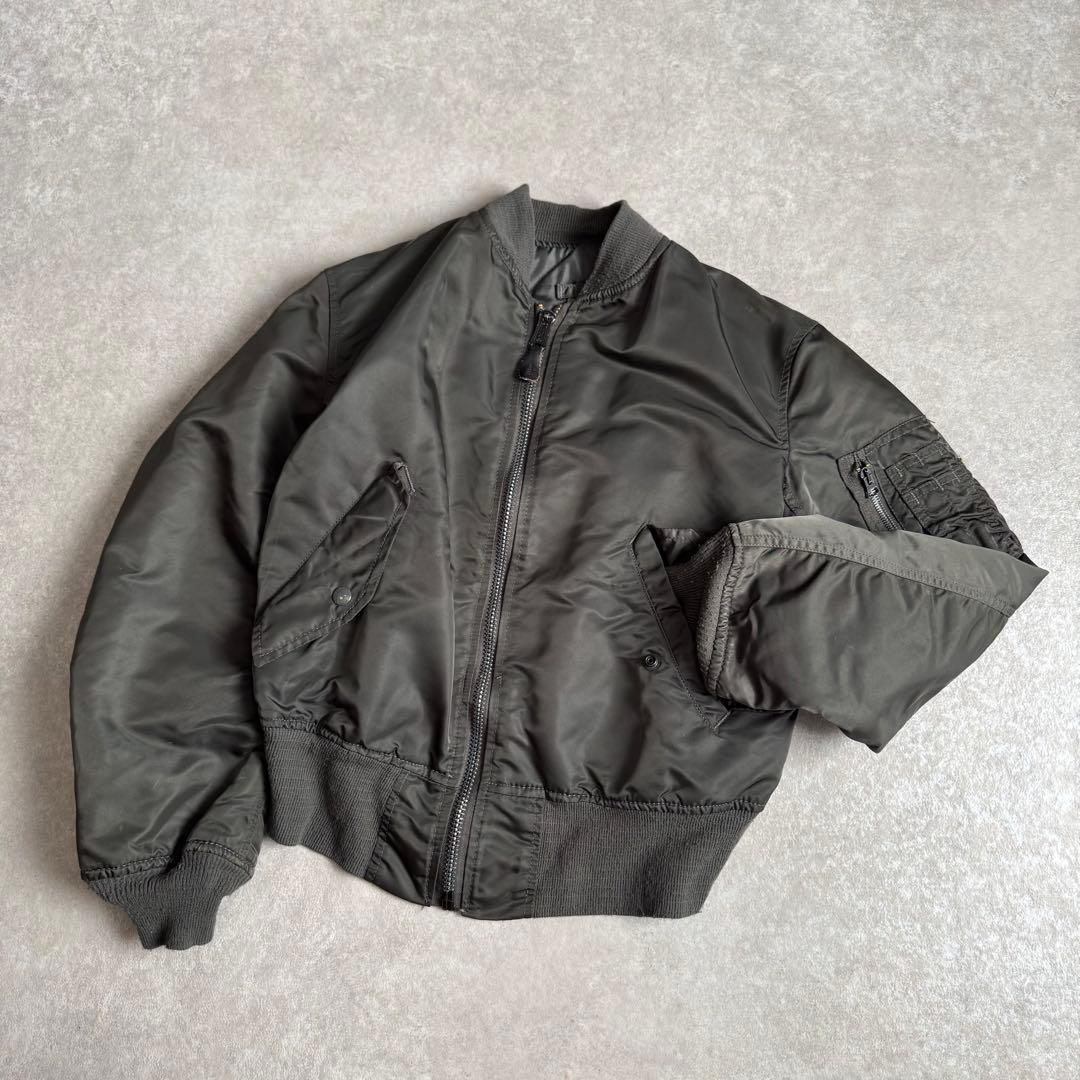 90s USA製 ALPHA \"GROUND CREW\" MA-1 MA1 XS