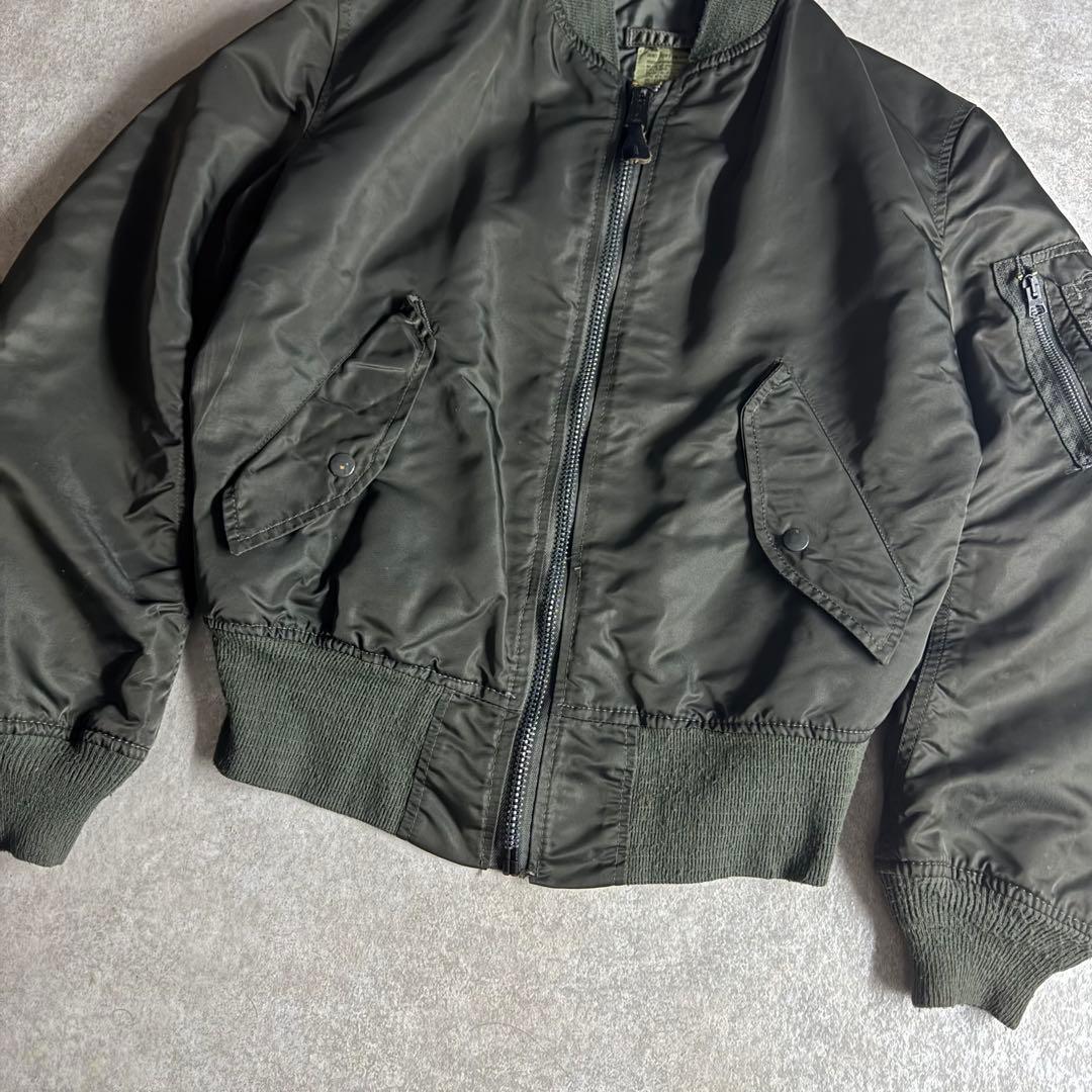 90s USA製 ALPHA \"GROUND CREW\" MA-1 MA1 XS
