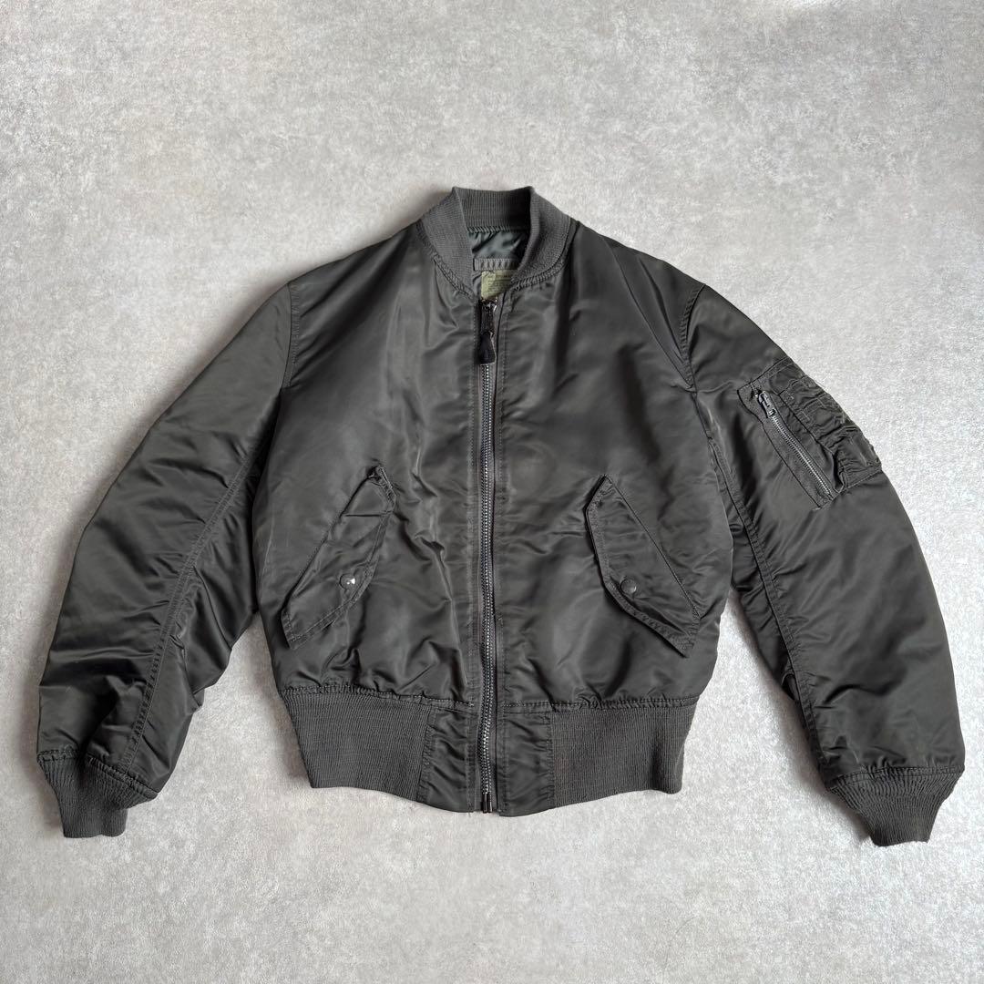 90s USA製 ALPHA \"GROUND CREW\" MA-1 MA1 XS