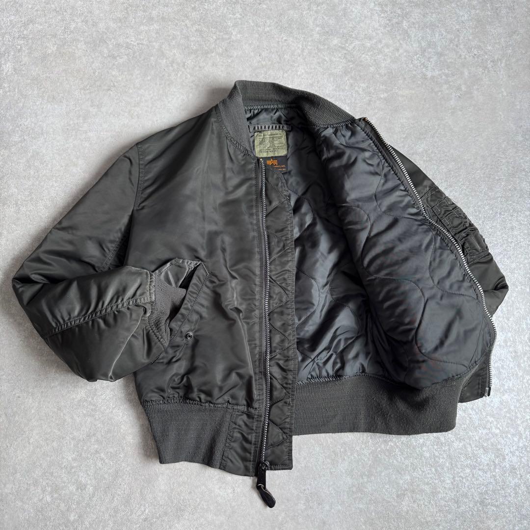 90s USA製 ALPHA \"GROUND CREW\" MA-1 MA1 XS