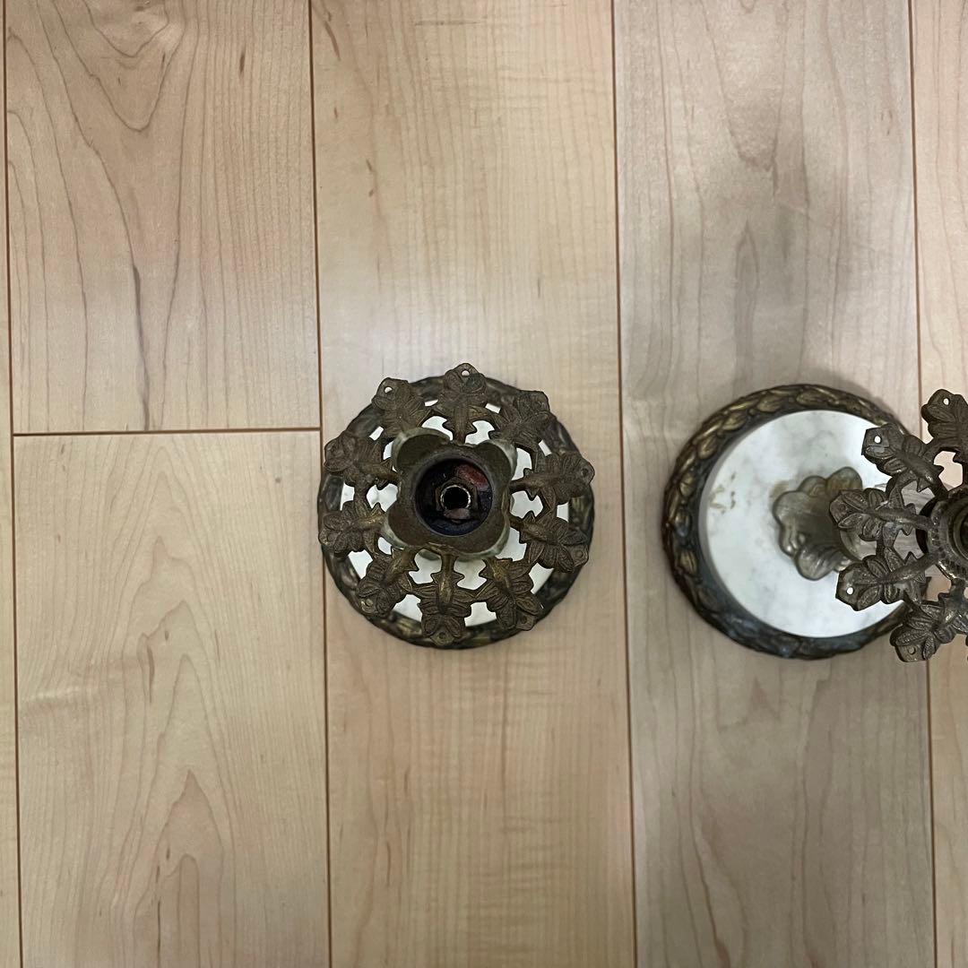 ヴィンテージ　大理石　キャンドルスタンド