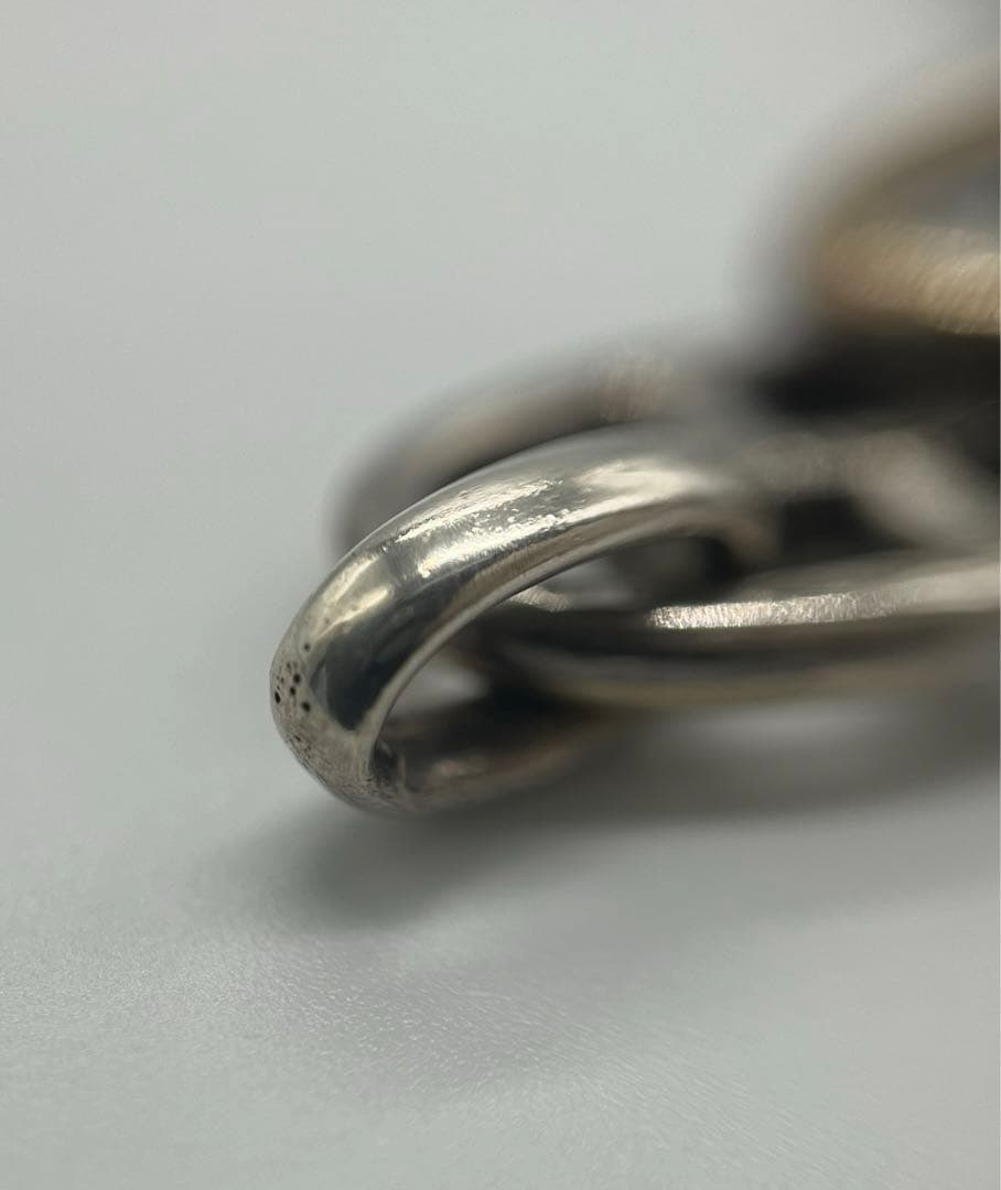 グッチ オールドグッチ Gリンク ネックレス SV YG コンビ 希少