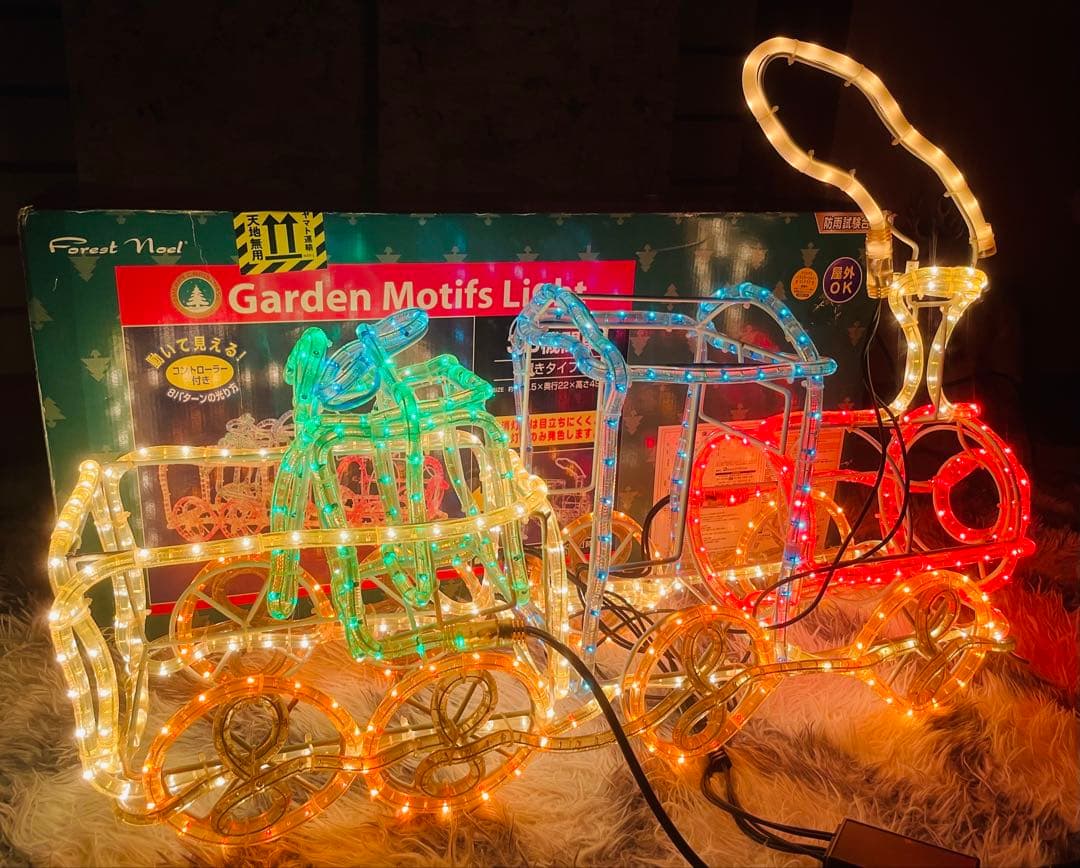 【⭐︎ひまわり⭐︎】3D機関車 イルミネーション ライト ☆