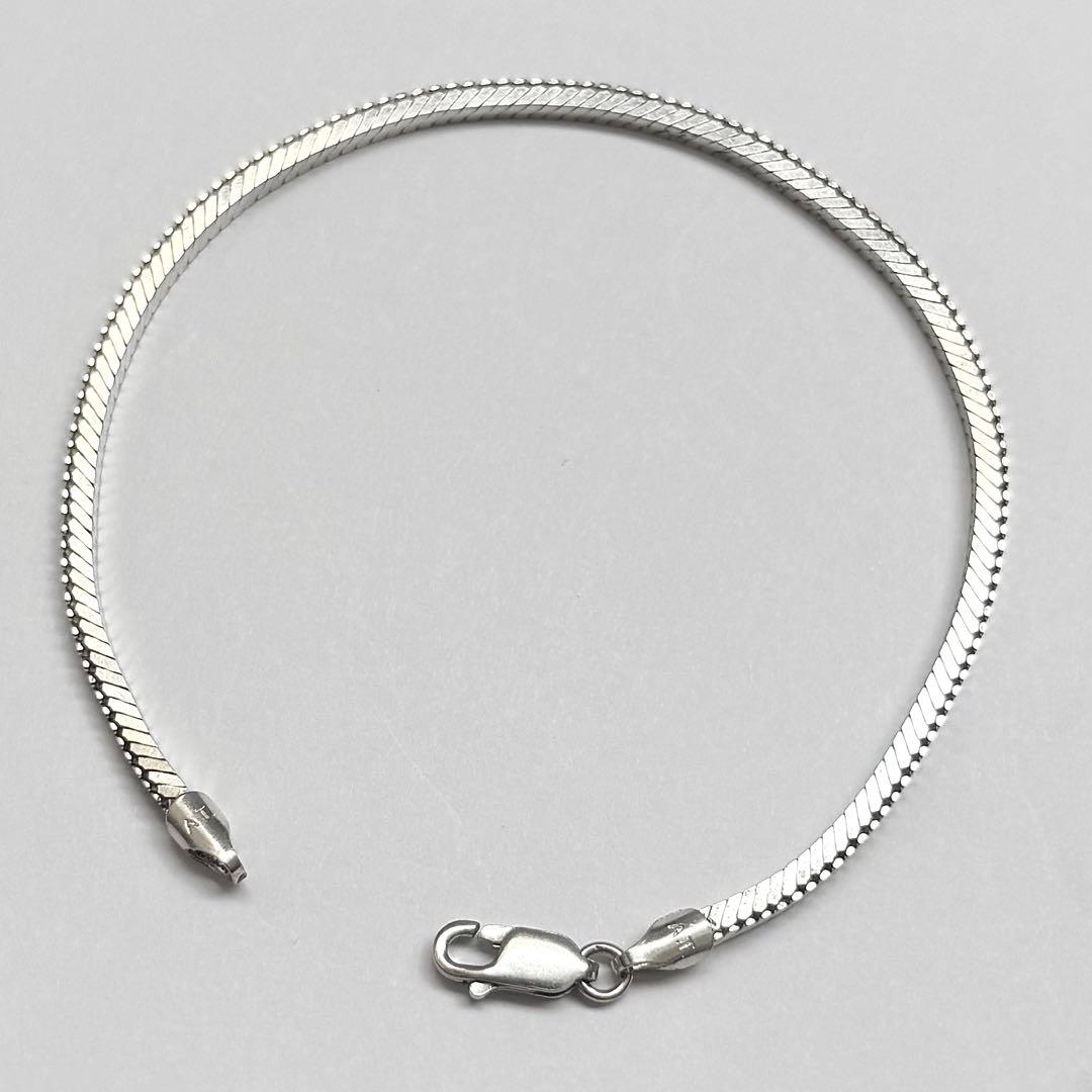 Italy vintage ボックス ヘリンボーンチェーンブレスレット 925