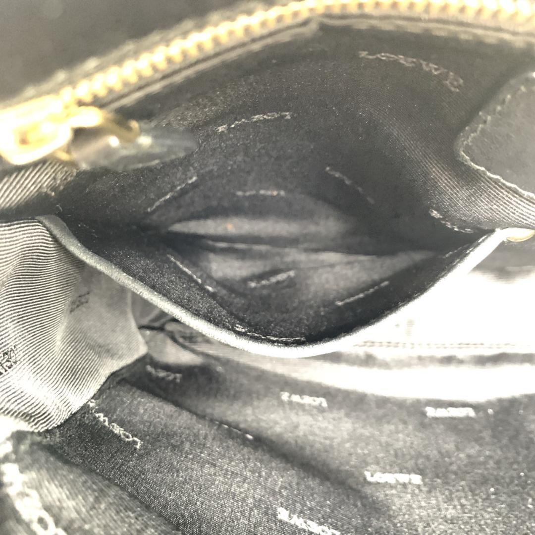 ロエベ ショルダーバッグ メッセンジャー ロゴ刻印 コーティングキャンバス