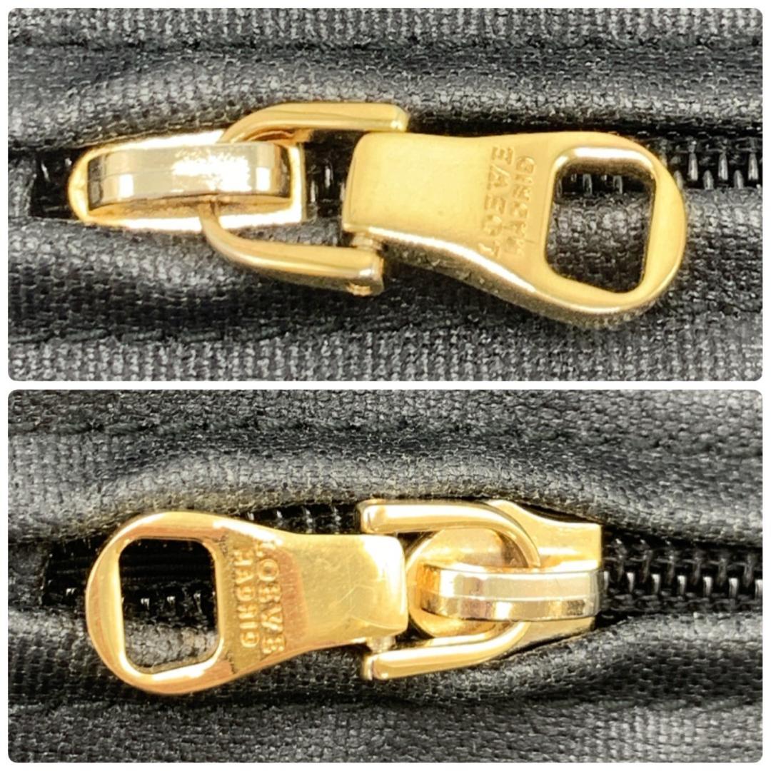 ロエベ ショルダーバッグ メッセンジャー ロゴ刻印 コーティングキャンバス