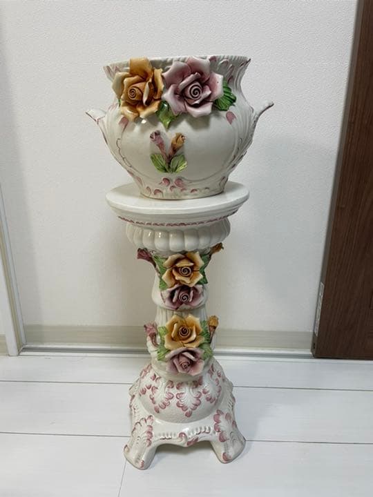 美品 カボティモンテ アール・ヌーヴォー アンティークランプ イタリア製 陶器