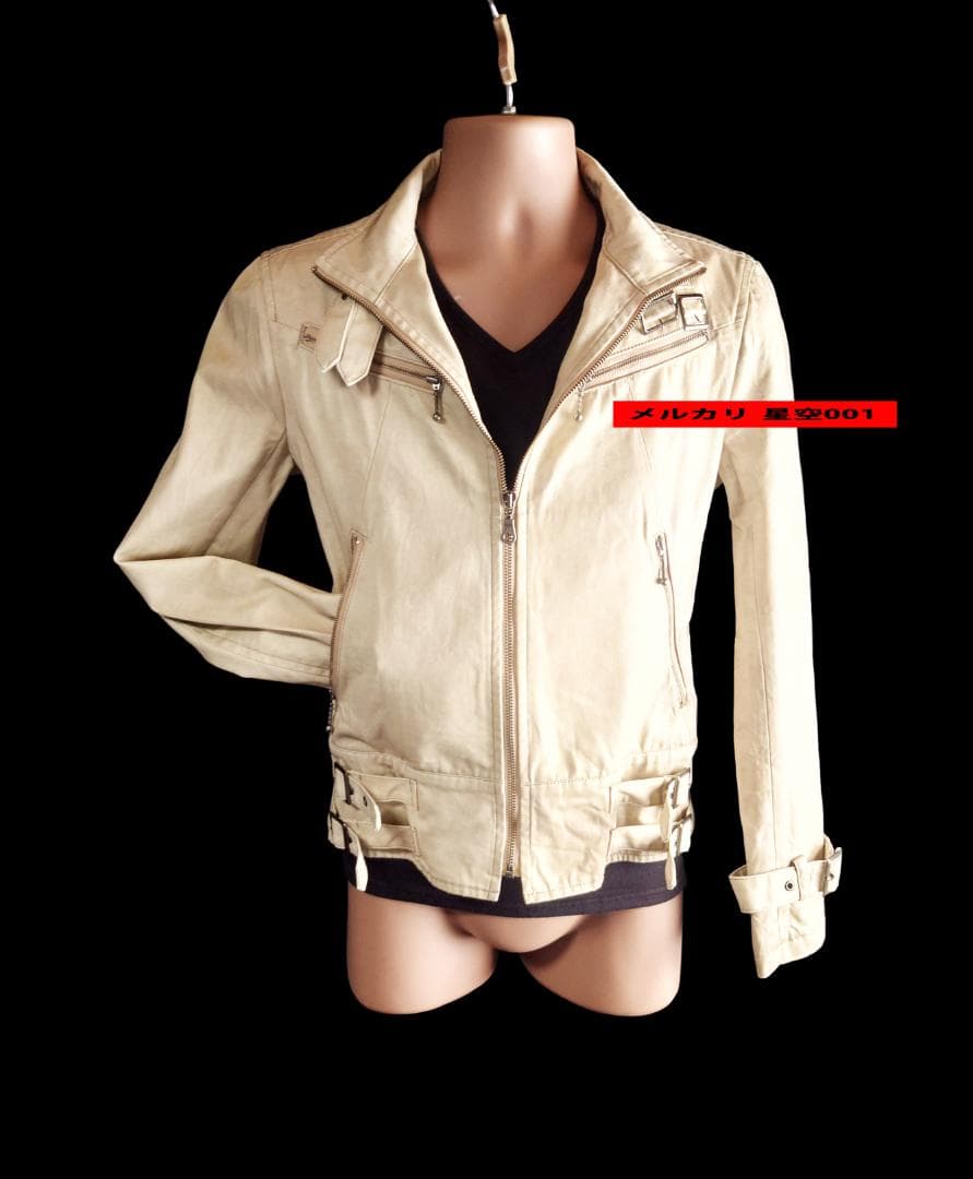 美品 TORNADOMART ベージュ ライダースジャケット トルネードマート