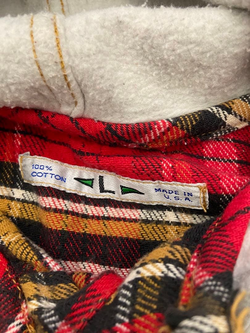 Quiksilver フード付きネルシャツ L