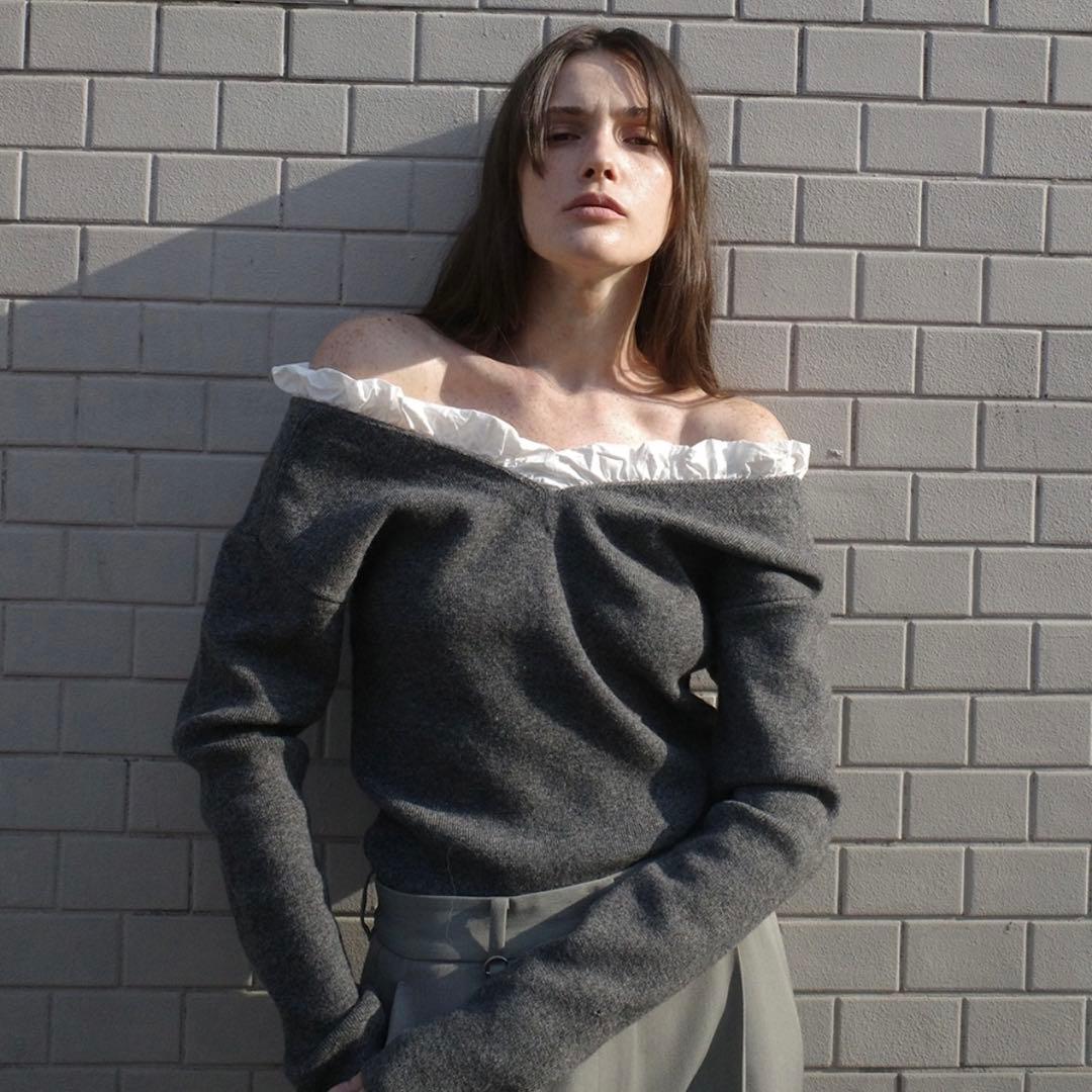 CLANE クラネ Vネックニットトップス