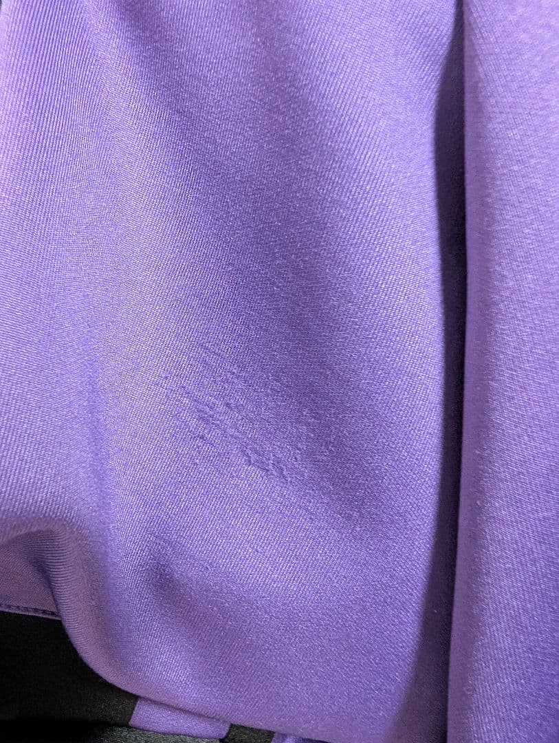 Amilige　バックプリントセーラーZIPジャージ ブラック×パープル