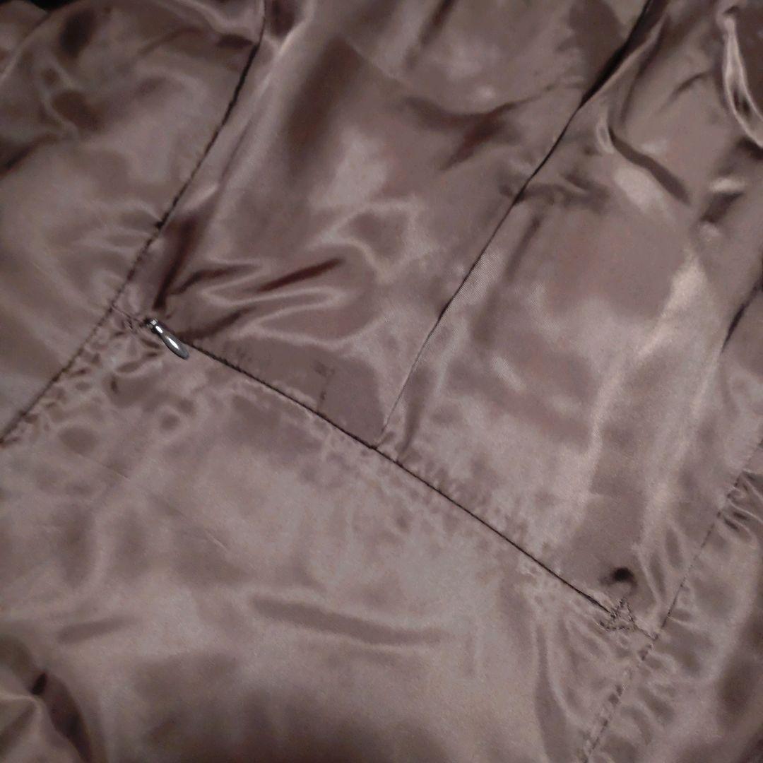 【Leilian】レリアン　ロングダウンコート　 防寒　9号　カーキ色　Aライン