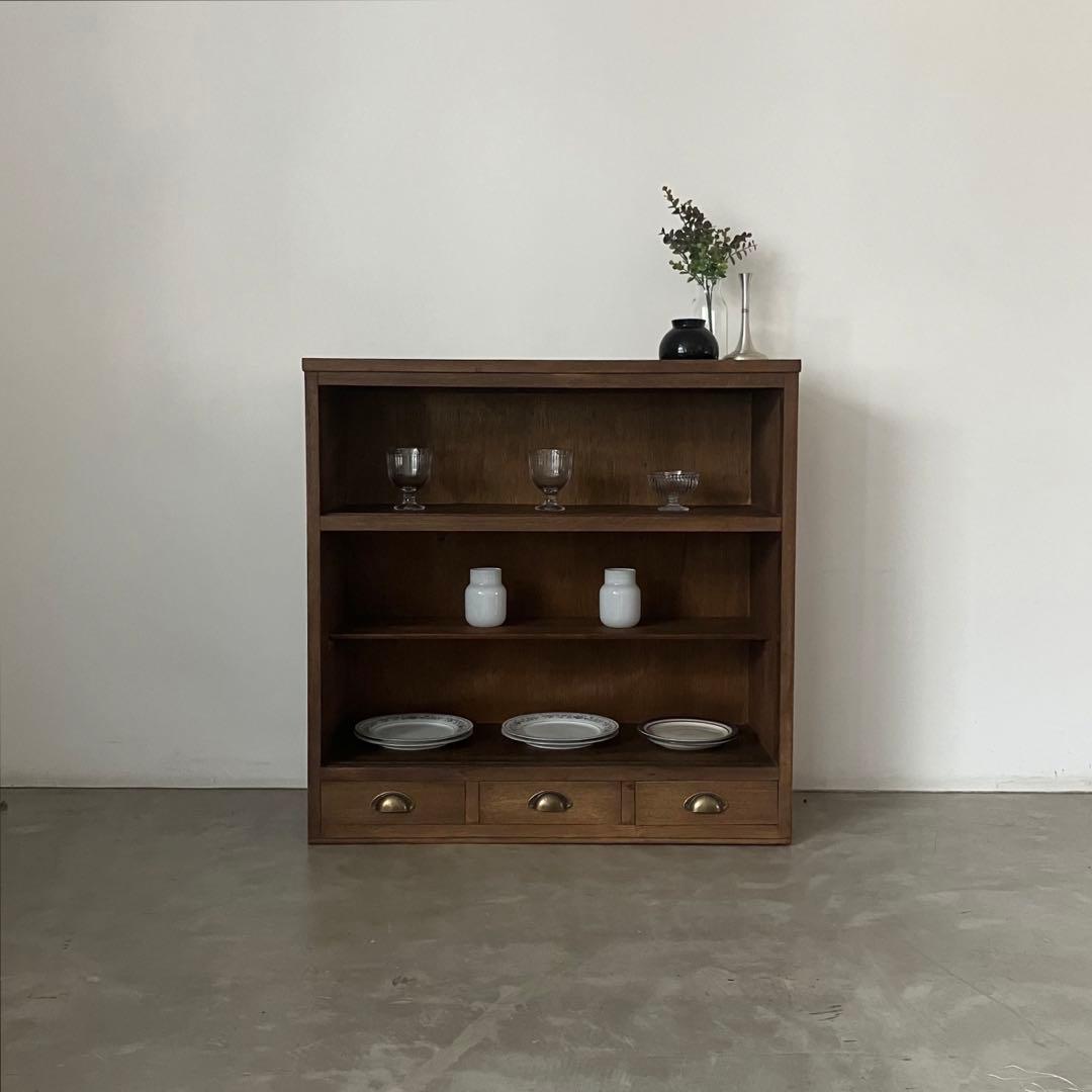 レトロ　ヴィンテージ　アンティーク　古家具　古民家　古道具　食器棚　シェルフ