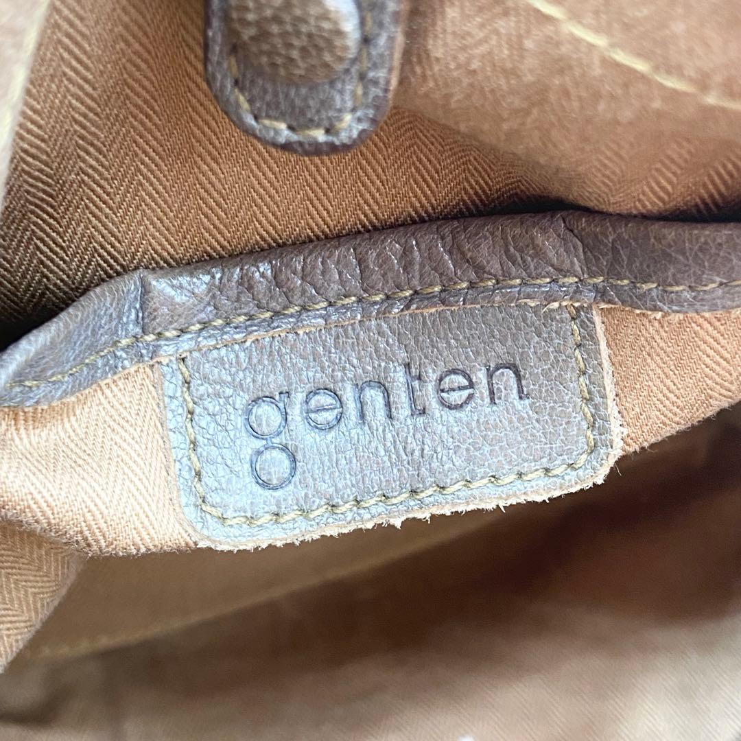genten ゲンテン　リュック　ゴートベーシック　レザー　カーキ