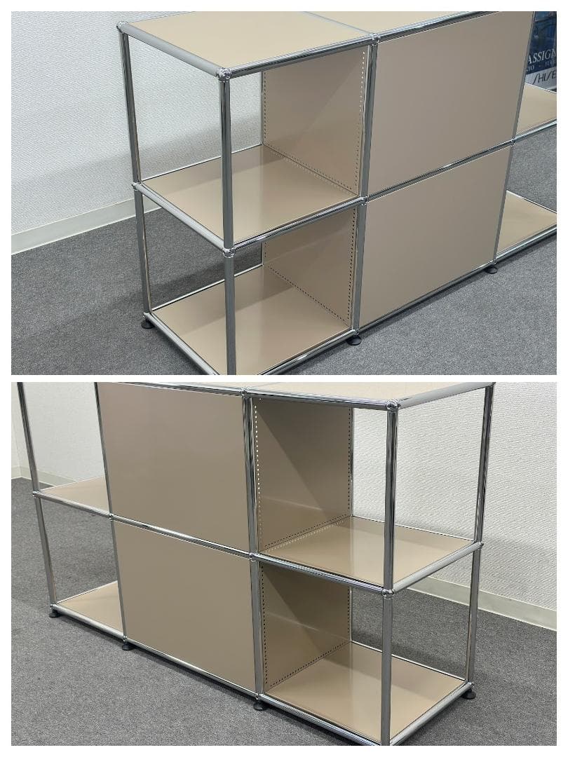 正規品ほぼ未使用品■USMハラー■キャビネットシェルフ　3列2段　ベージュ　鍵無