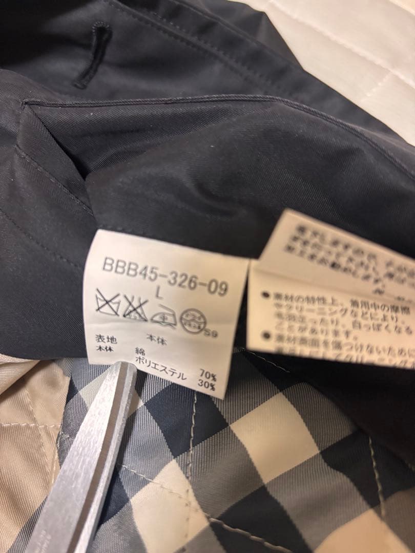 美品☆バーバリーロンドン　ライナー付き　ステンカラーコートL ハウスチェック