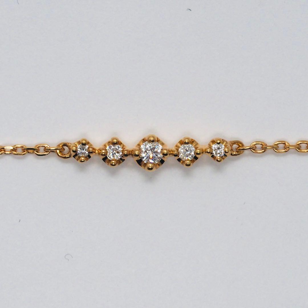 【4℃】K18YG ダイヤモンド ブレスレット